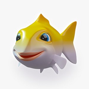 cartoon fish 3D model
