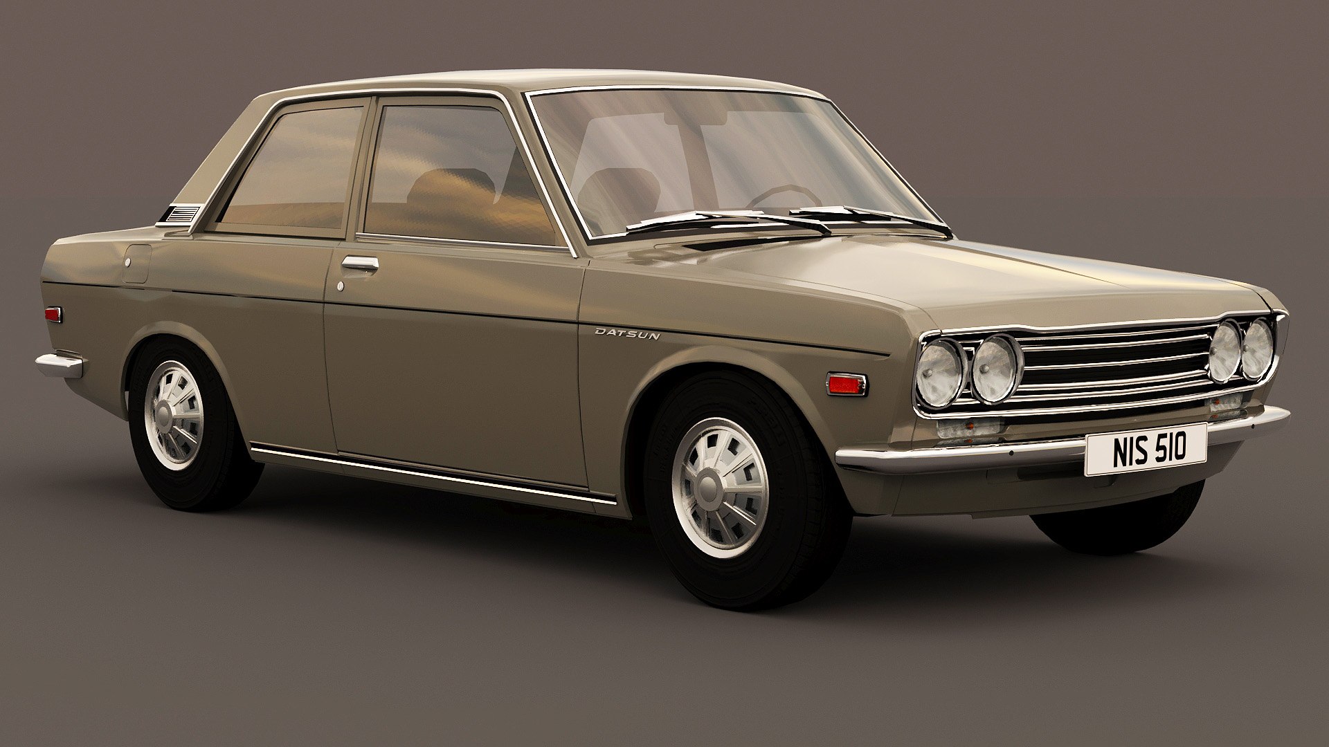 Datsun Bluebird 510 左向き Nissan Datsun Bluebird 510 1972 3D - TurboSquid 2217151