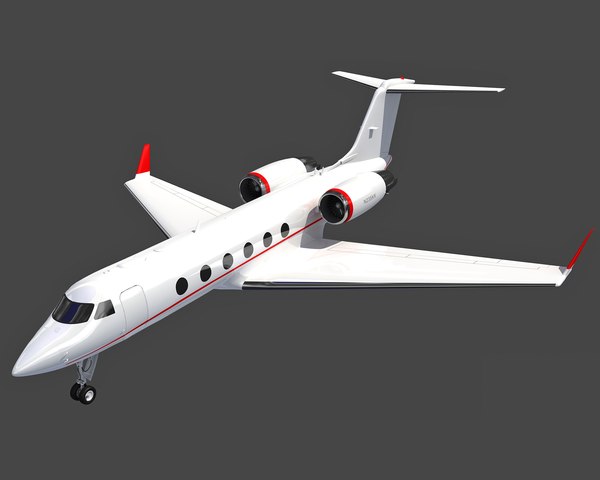 3d business jet aircraft