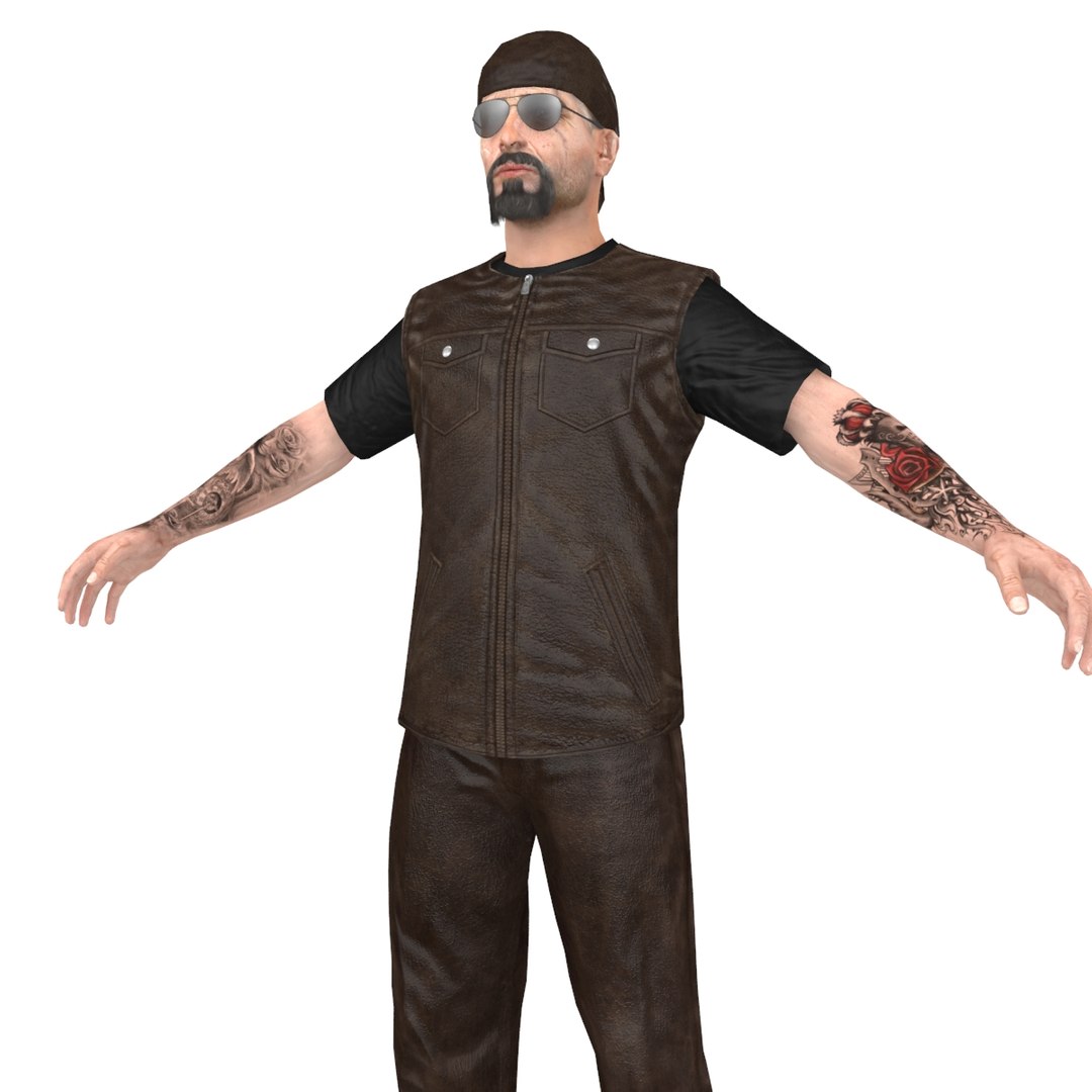 Rigged Biker 2 3D Model - TurboSquid 1355110