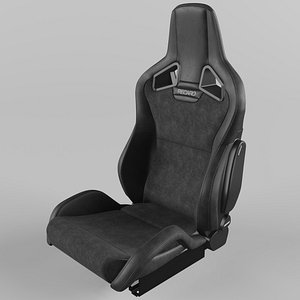 RECARO Sportster CS Vinyl Black, Suede Black 3D model