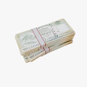 100 Nepalese Rupee NPR 3D model