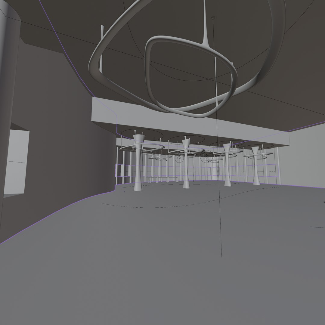 3D Model D Sci Fi Futuristic Exhibition Exterior ART GALLERY ...
