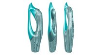 Bernard Katz glass vilano in jade glass sculpture