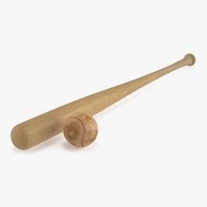 Baseball Bat and Ball Set 3D model
