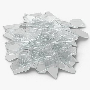3D Broken Glass Pile