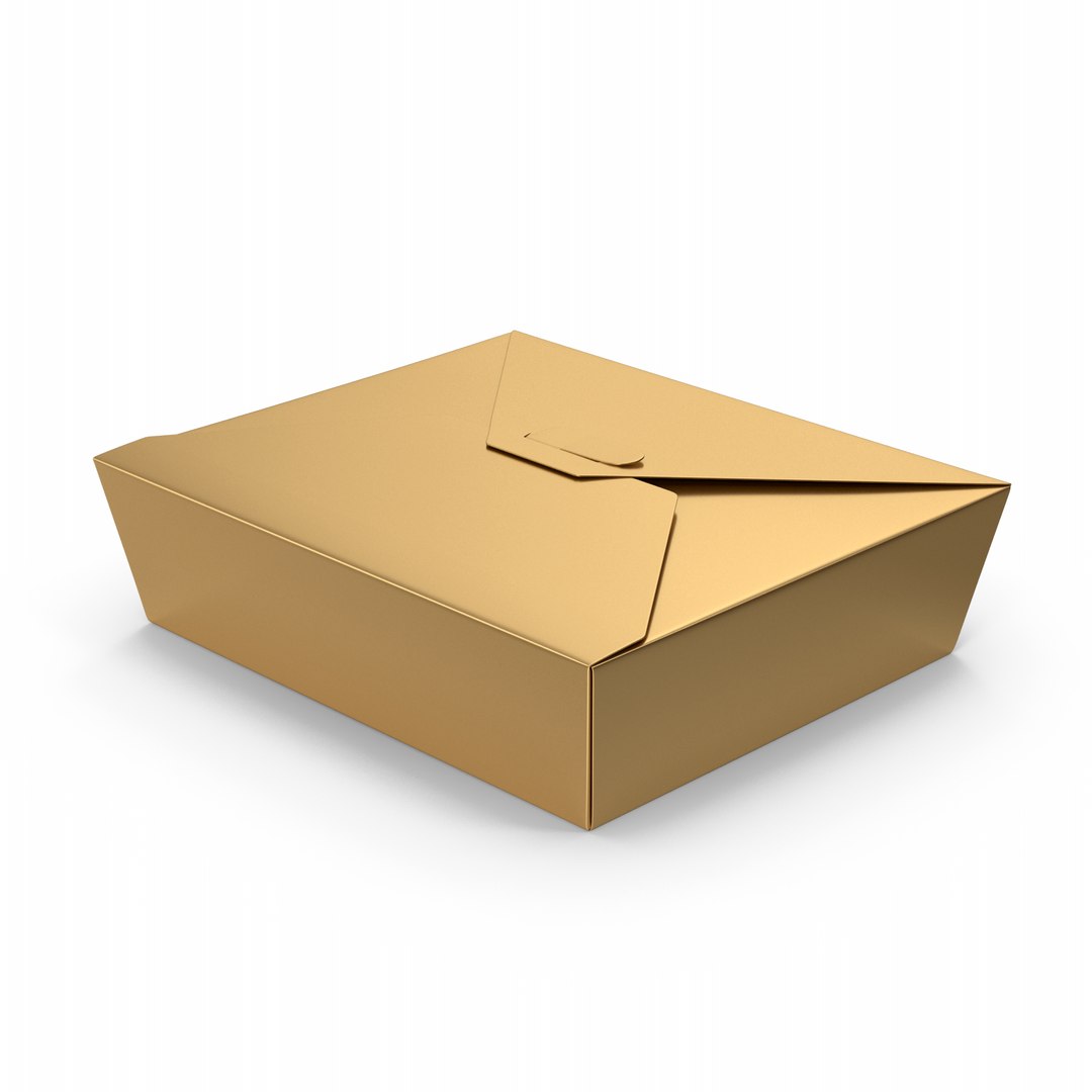 Gold Food Container 2 3D Model TurboSquid 2038215