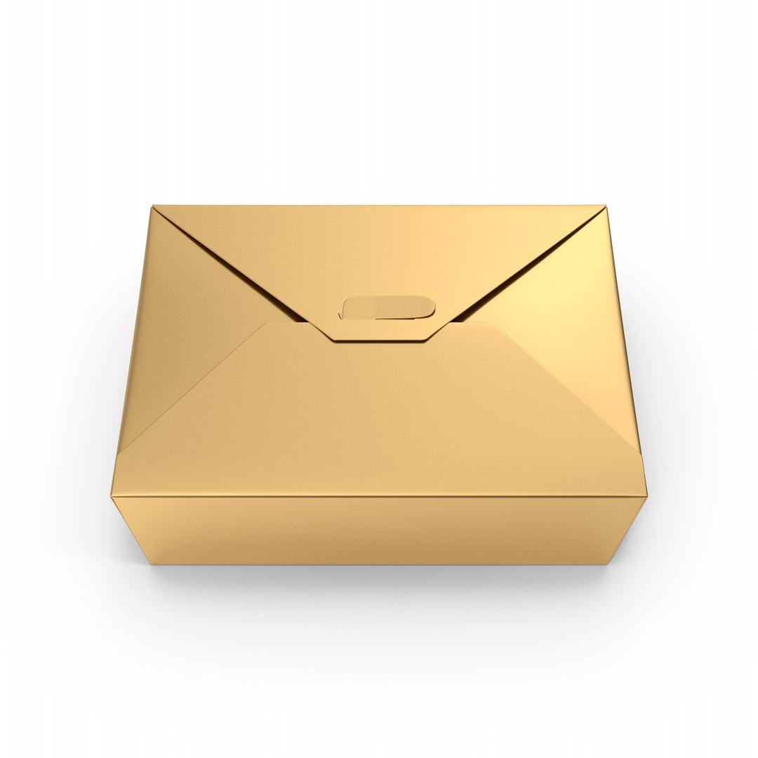 Gold Food Container 2 3D Model TurboSquid 2038215