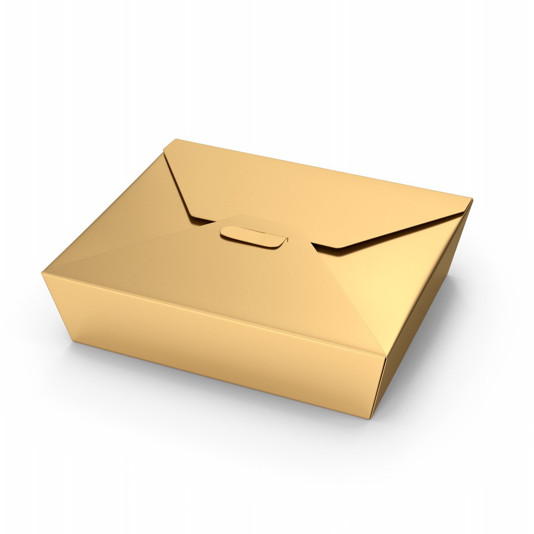 Gold Food Container 2 3D Model TurboSquid 2038215