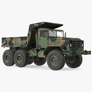 M939 Military Dump Truck Green 3D model