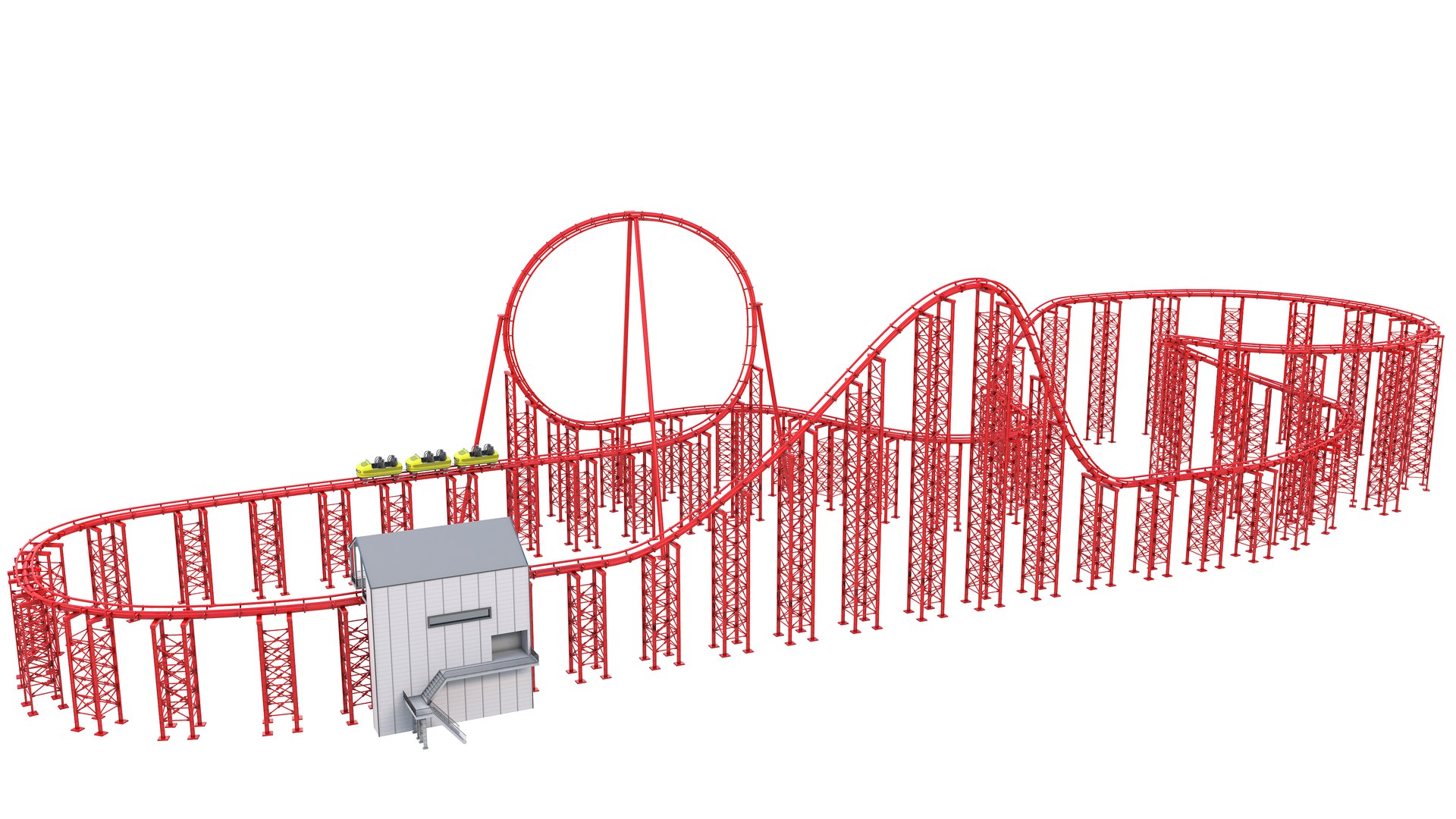 Roller Coaster 3D Model - TurboSquid 1812377