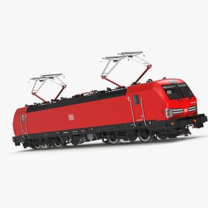 Red Siemens Vectron Locomotive Rigged for Maya