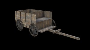Medieval wagon 3D model