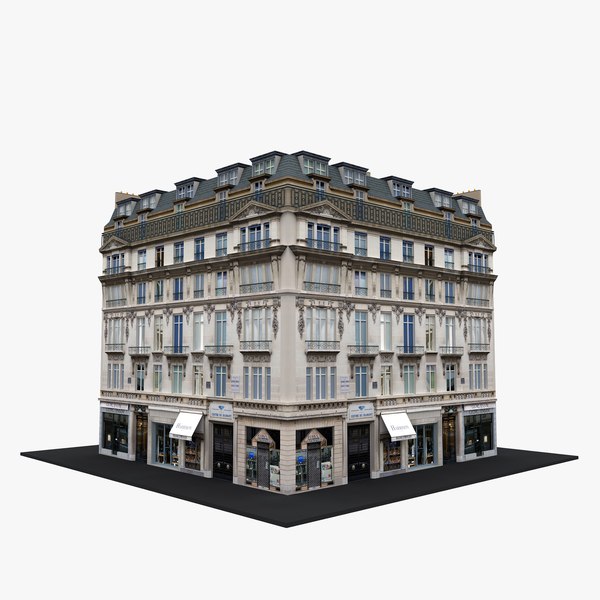3D model Typical Parisian Apartment Building 19