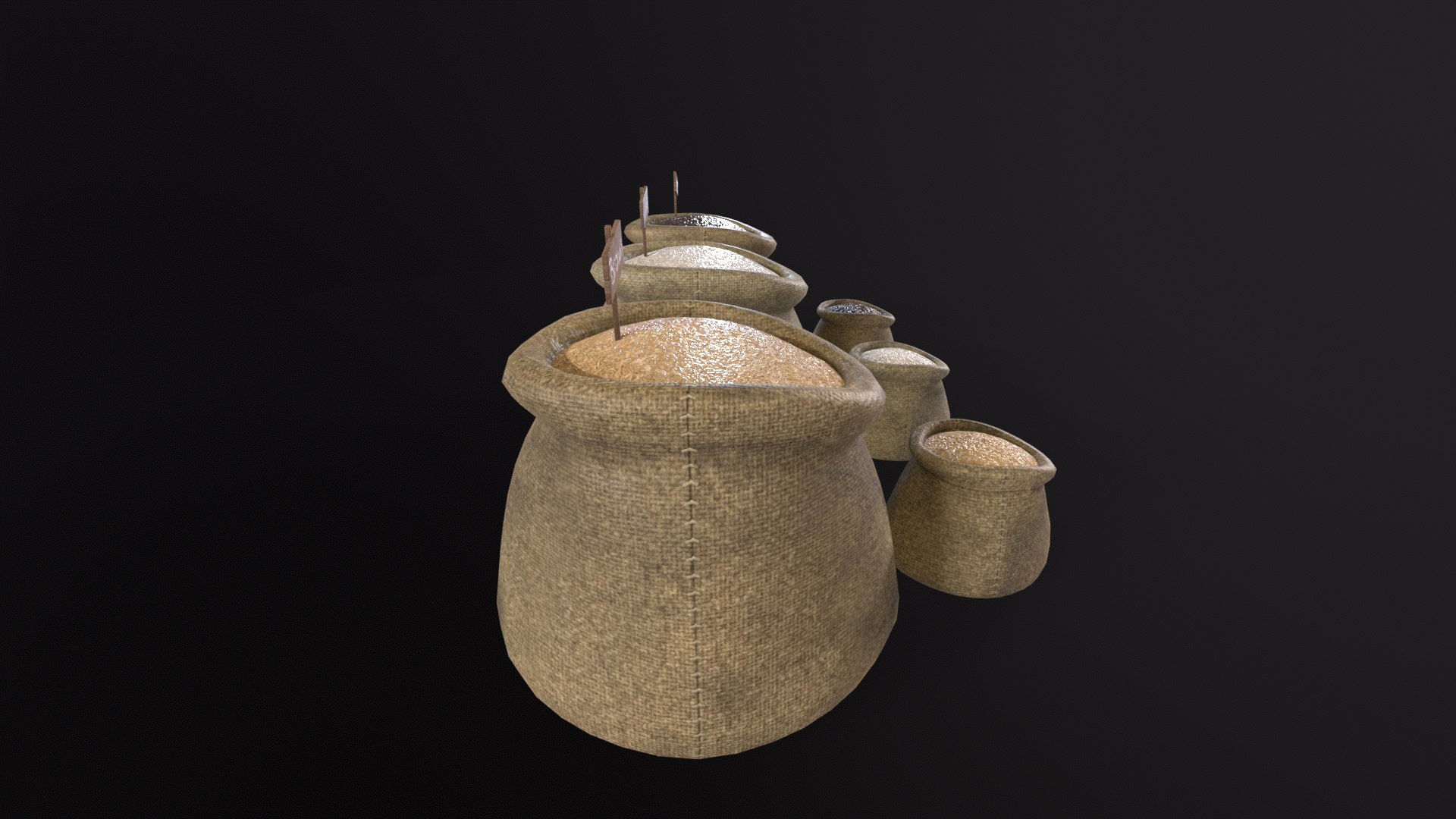 Rice Sacks 3D model - TurboSquid 2175684