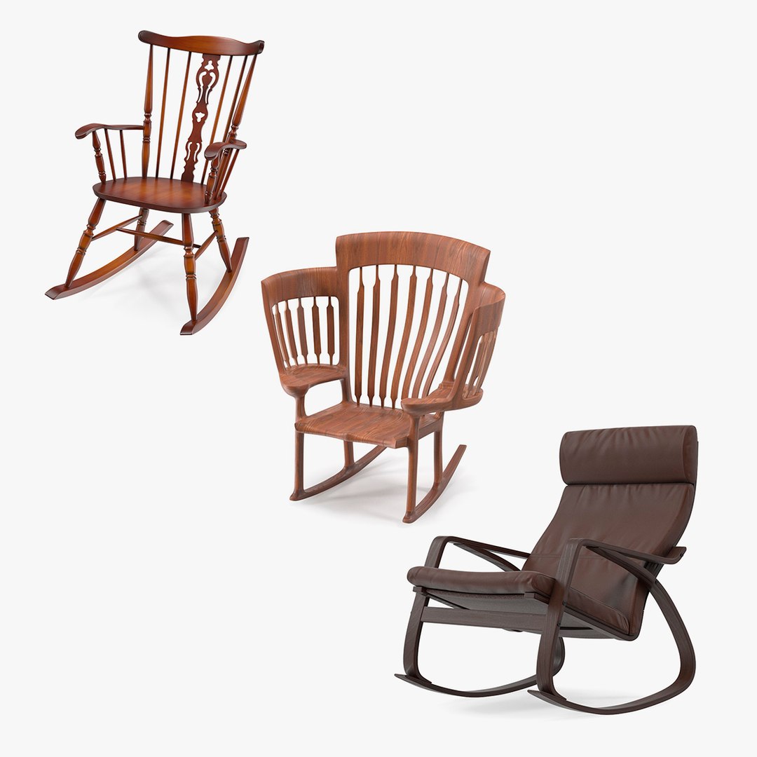 Rocking Chairs Collection 2 3D model preview