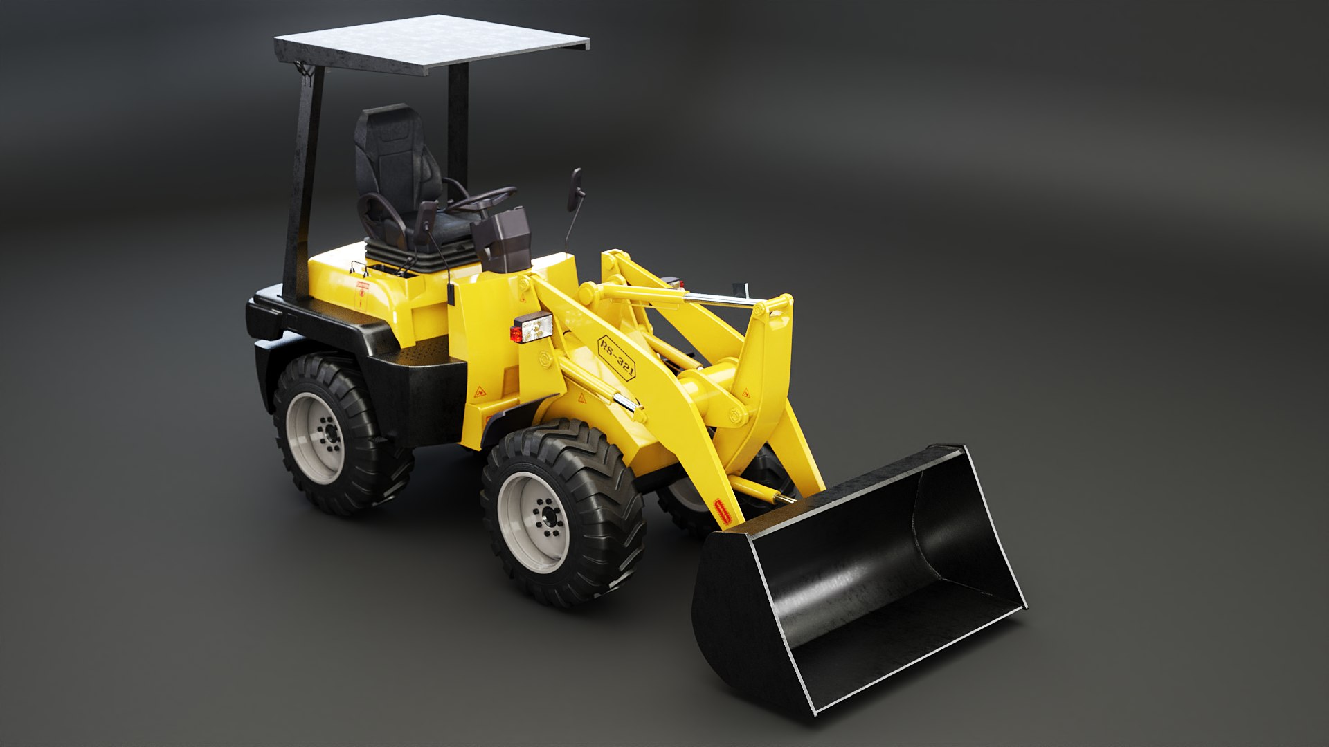 Small Agricultural Wheeled Loader 3D Model - TurboSquid 2306442