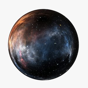 HDRI Panoramic Sky - 360 space nebula n3545 3D model