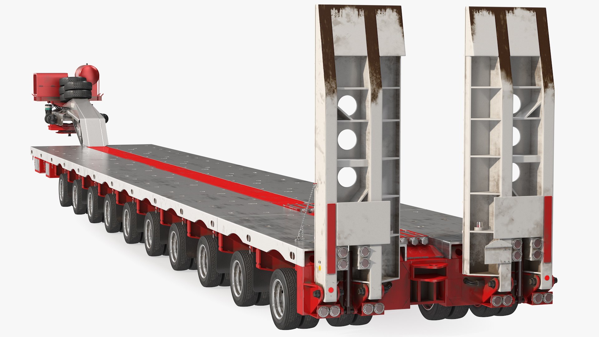 Steerable Heavy Transport Trailer 3D model preview