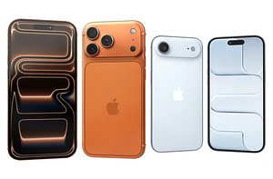 3D Apple iPhone 17 Pro Max Cosmic Orange And iPhone Air Sky Blue