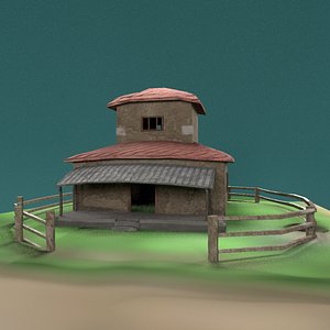 3D village house model