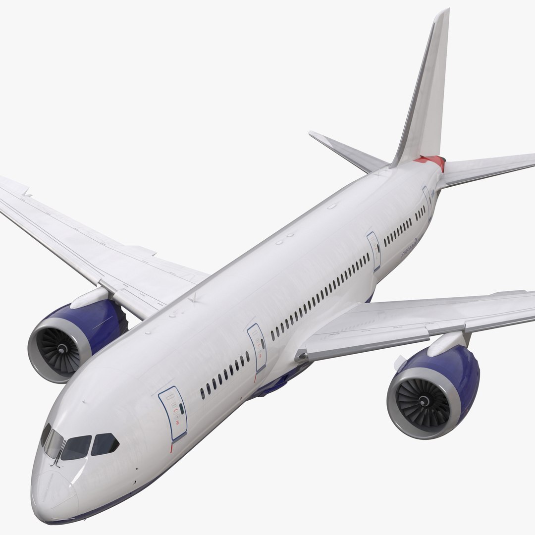 Boeing 787-3 Generic Rigged 3D model preview