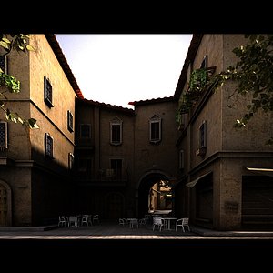 3d italian alley