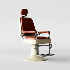 Vintage Leather Chrome Barber Chair