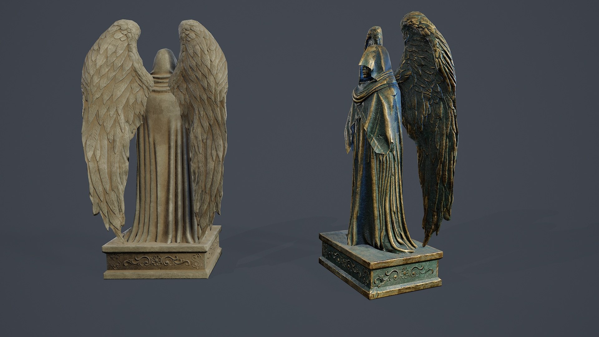 Monk Angel Statue Collection PBR 3D model https://p.turbosquid.com/ts-thumb/Bb/HZFCig/A1/ang1_camera1_003/jpg/1766841241/1920x1080/fit_q87/0489af8296508814d24fa7930bab9094d40dcaf2/ang1_camera1_003.jpg
