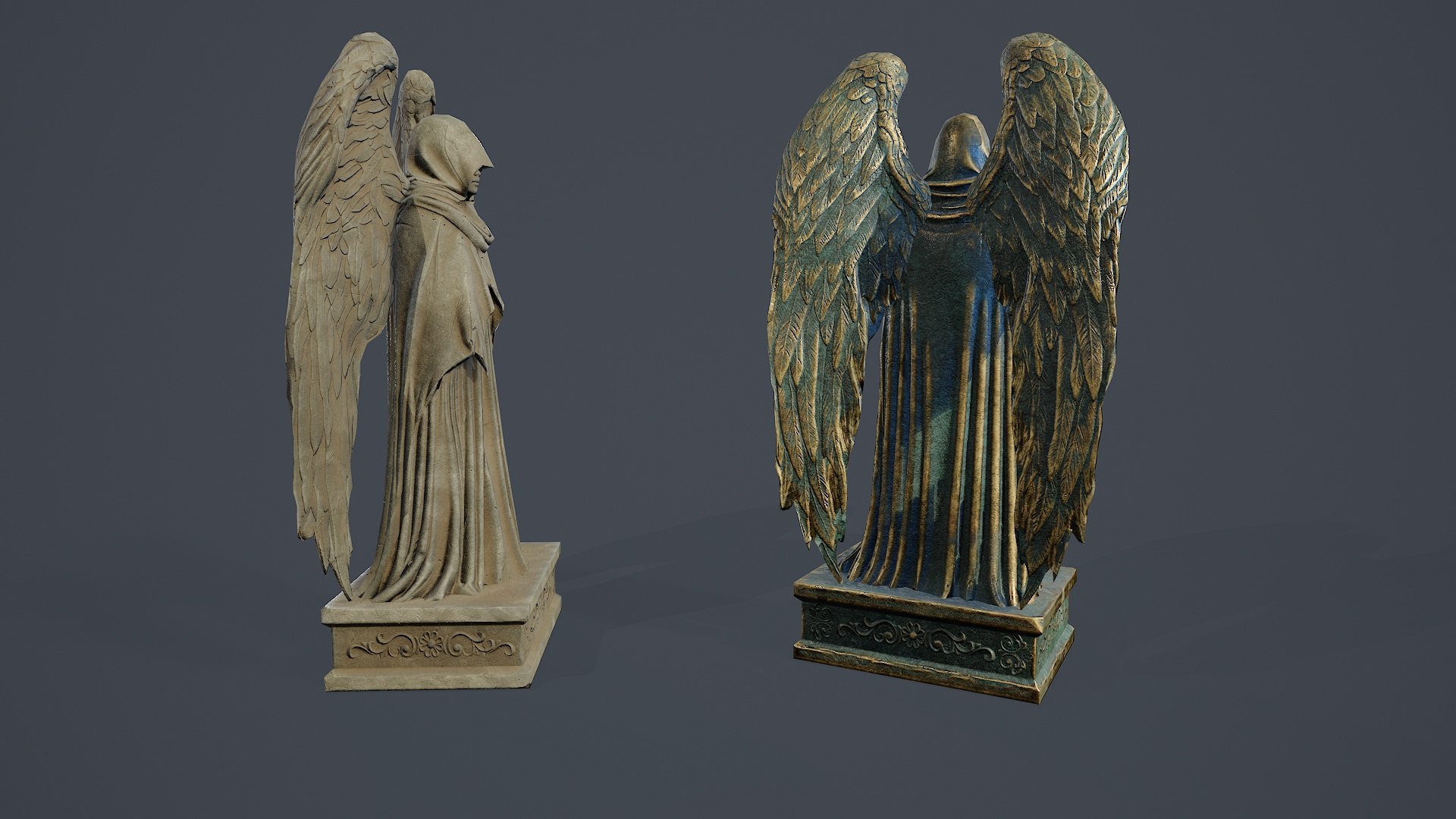 Monk Angel Statue Collection PBR 3D model https://p.turbosquid.com/ts-thumb/Bb/HZFCig/nH/ang1_camera1_002/jpg/1766841221/1920x1080/fit_q87/61e17bccd878c43ebdc0ed0ffed5e0f69ccdd41d/ang1_camera1_002.jpg