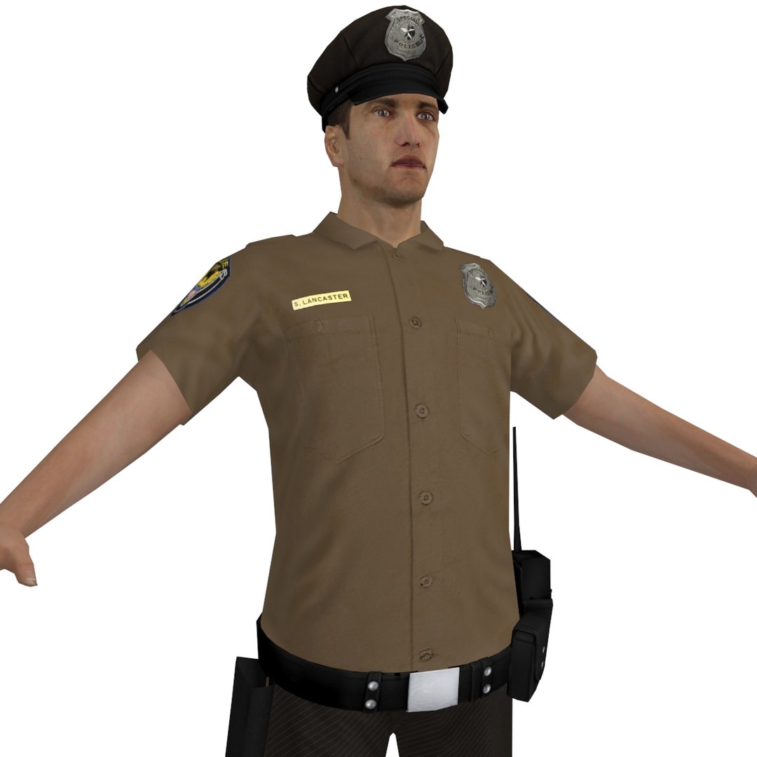 police officer 3d max