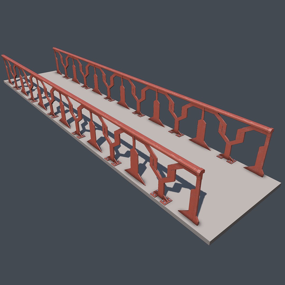 Free 3ds Model Modular Railing