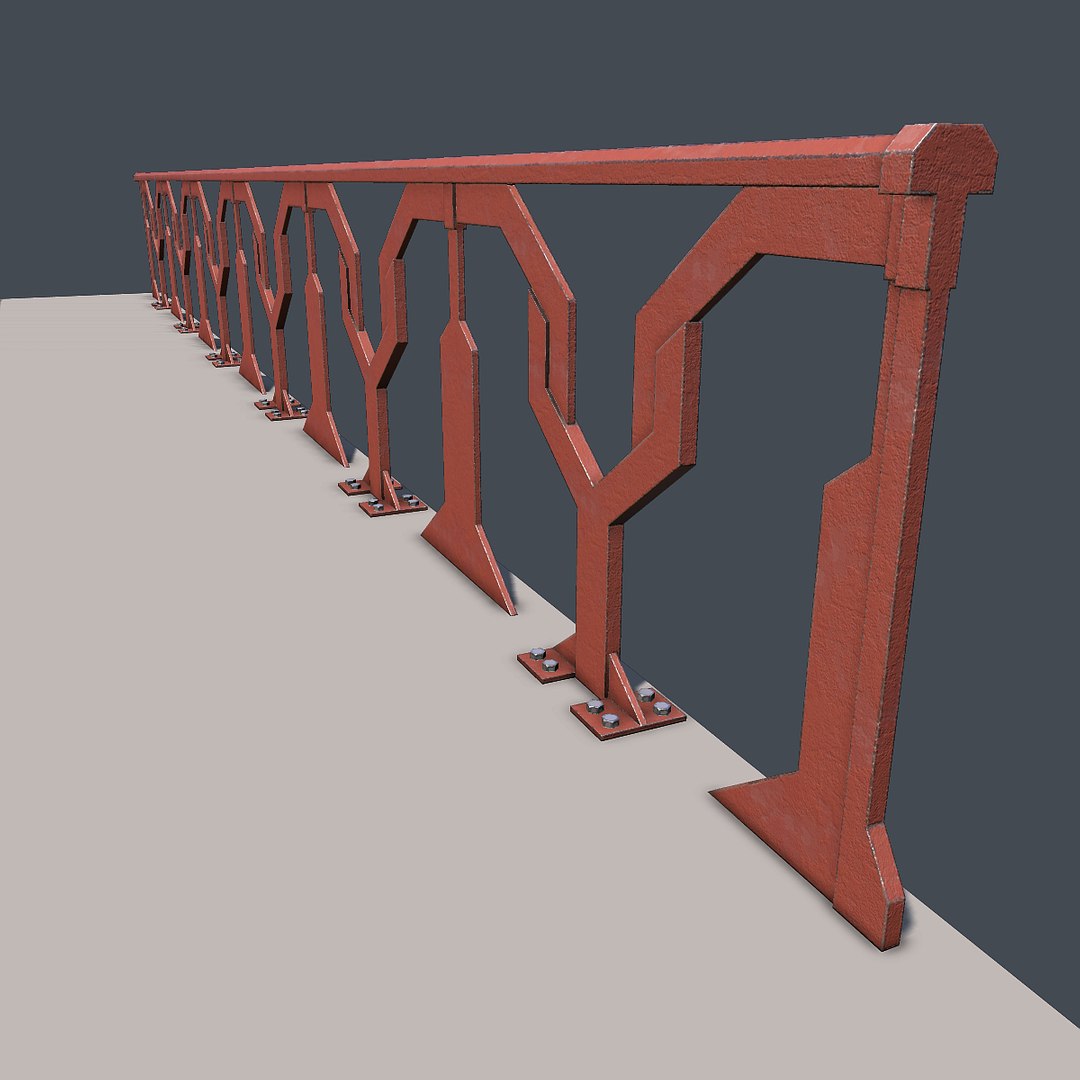 Free 3ds Model Modular Railing