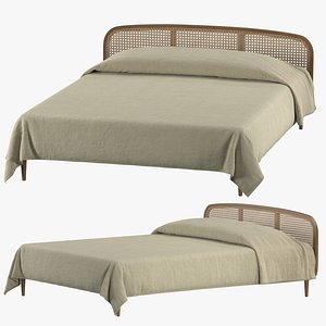 LA Redoute Buisseau oak cane bed