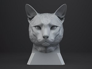 Cat Bust - Animal Figurine