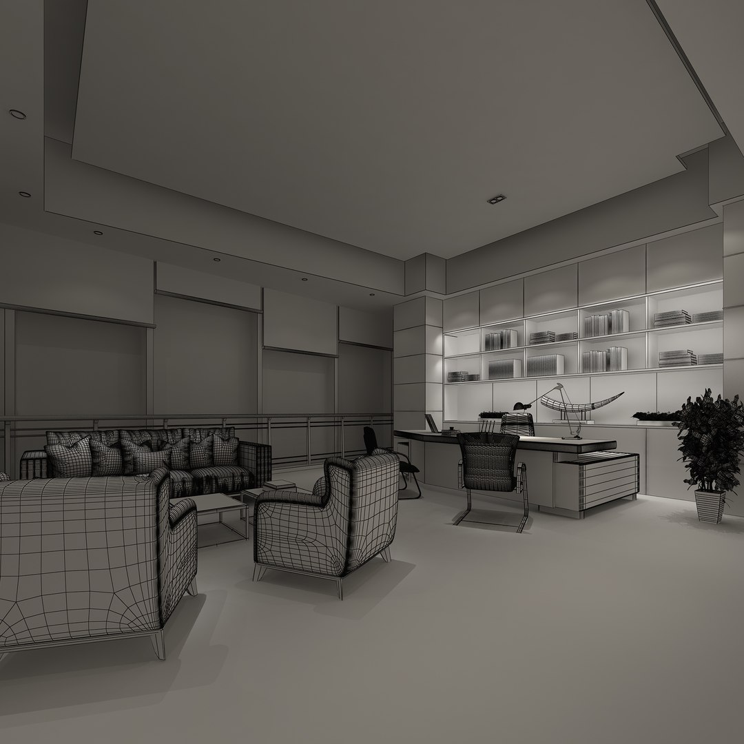 3D Office Interior - TurboSquid 2207504