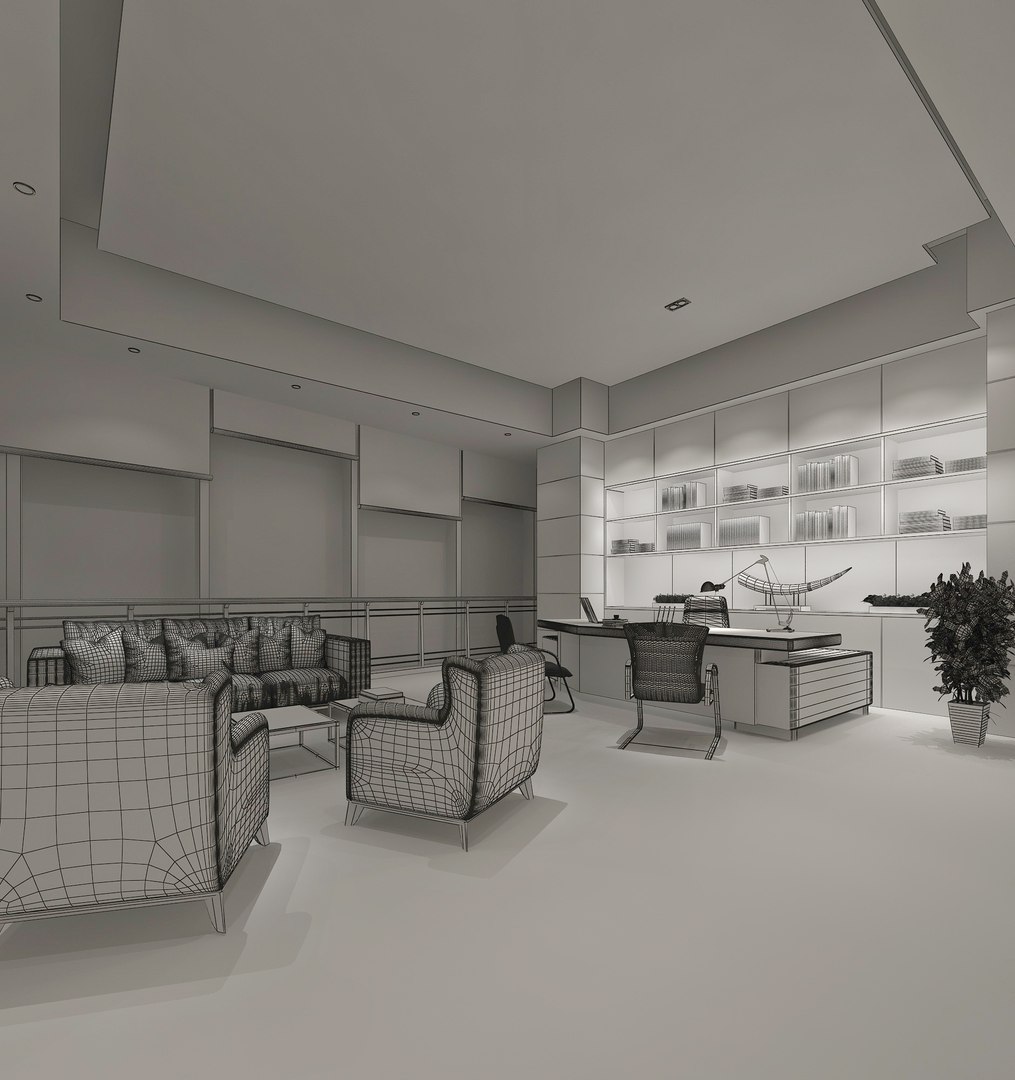 3D Office Interior - TurboSquid 2207504