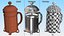 French Press Kaffeekanne 2 mit Kaffee