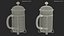 French Press Kaffeekanne 2 mit Kaffee