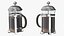 French Press Kaffeekanne 2 mit Kaffee