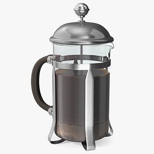 French Press Coffee Pot 2 with Coffee(1)