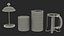 French Press Kaffeekanne 2 mit Kaffee