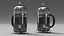 French Press Kaffeekanne 2 mit Kaffee