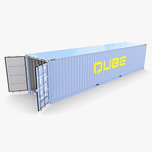 3D model 40ft Shipping Container Qube v2