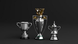English Football Trophy Pack 3D model