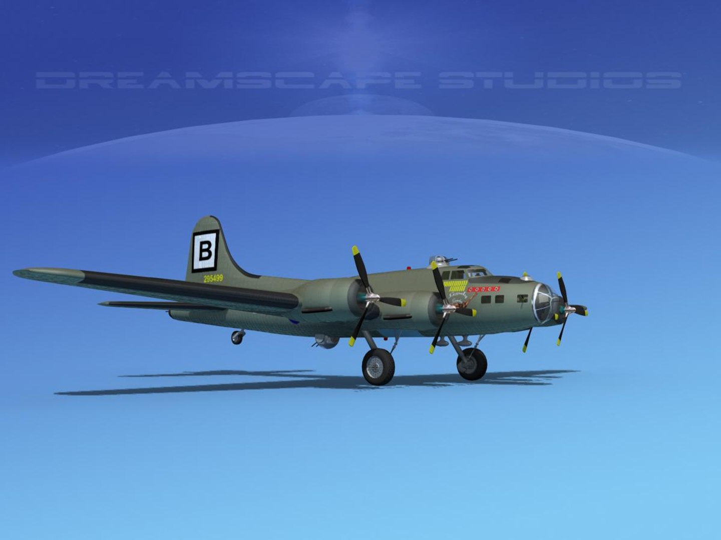 3d B-17 Boeing Flying Fortress