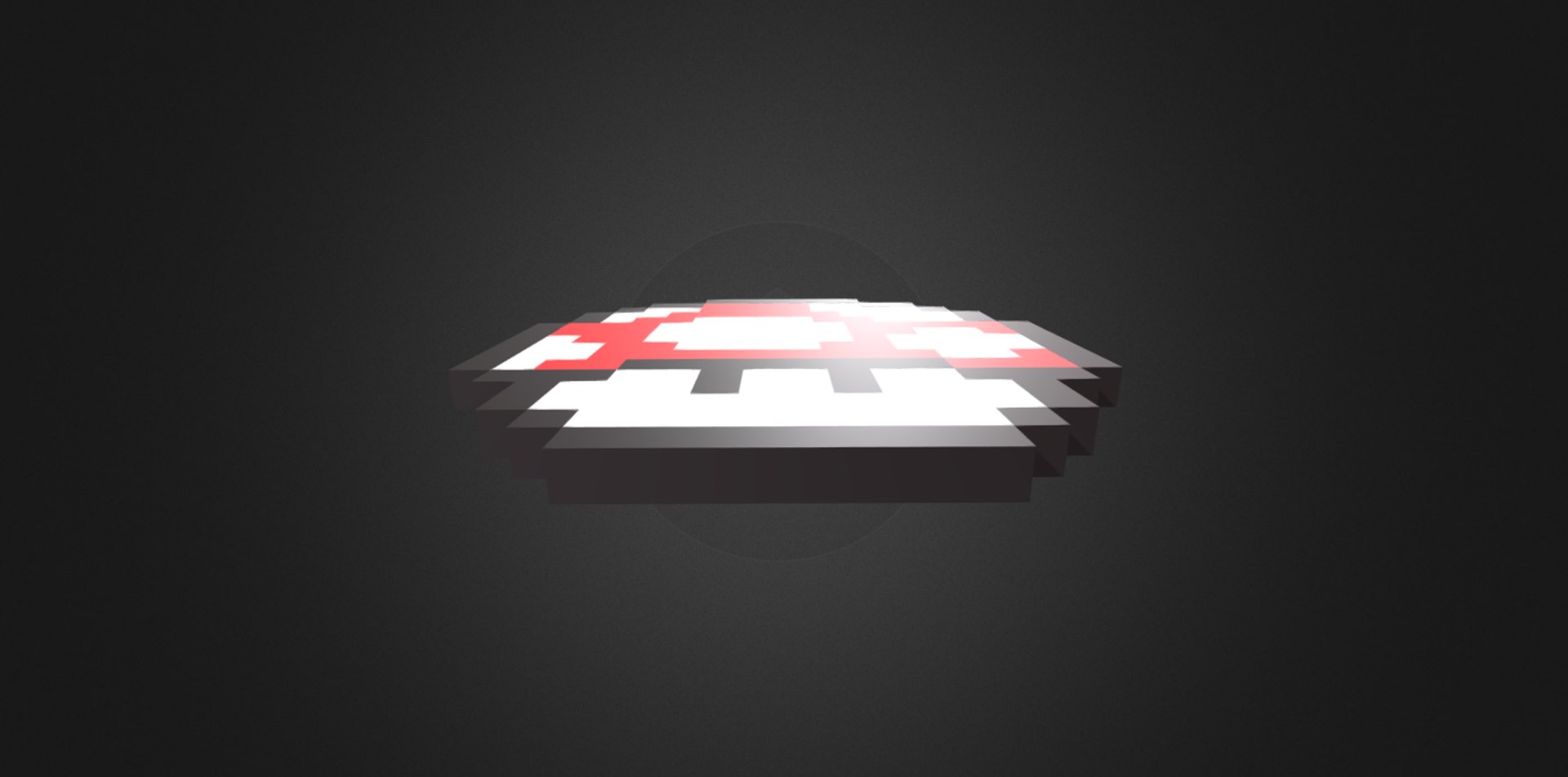 Mario Mushroom Pixelart 3D Model - TurboSquid 1325534, image size:1920x952