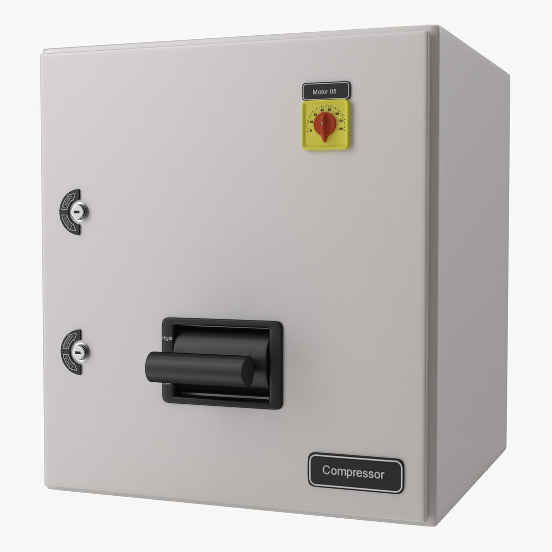 Industrial Electrical Panel 4 3D Model 3D model preview