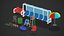 Low Poly Tennis Pack - Props 3D model