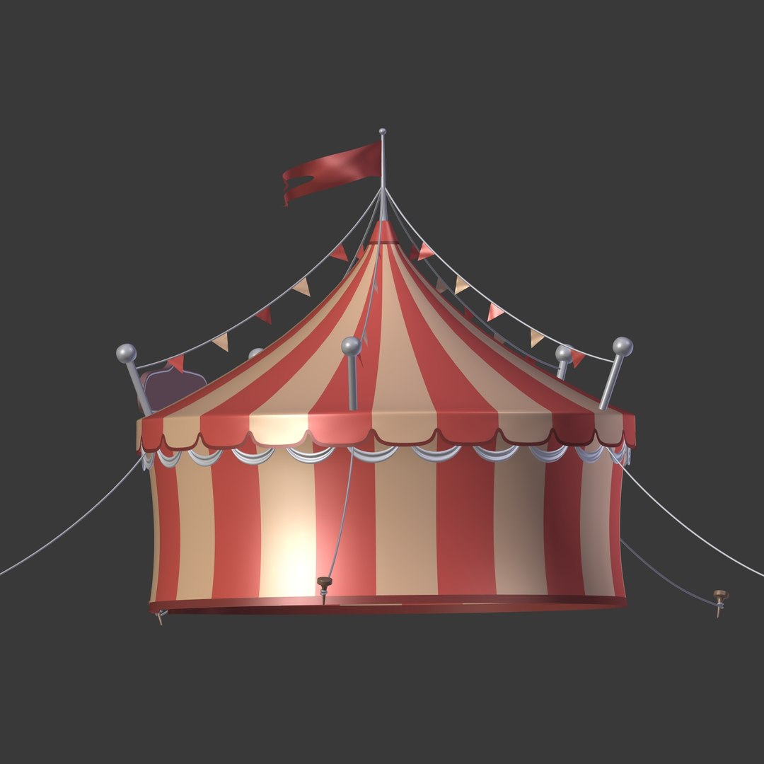 Cartoon circus 3D model - TurboSquid 1289311
